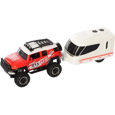 Метален джип с каравана със звук и светлина 53522-111