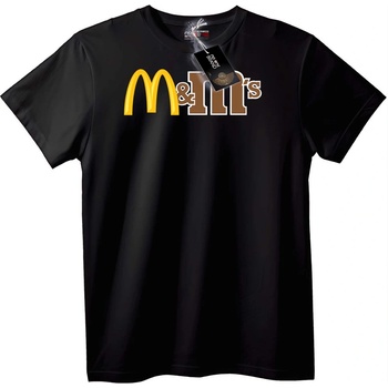 NOONEBRAND Тениска McDonald's & M&M's - 7XL, Black