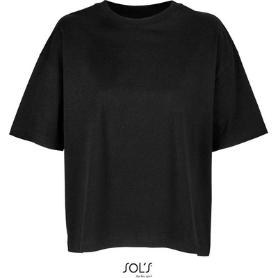 SOL'S Boxy Women Dámske oversize tričko čierna deep