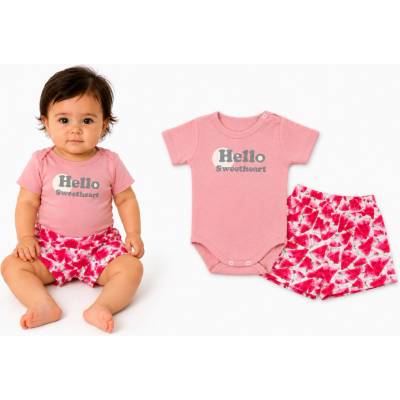 Mamitati 2D súprava body s krátkym rukávom Hello krátke nohavice s melónmi