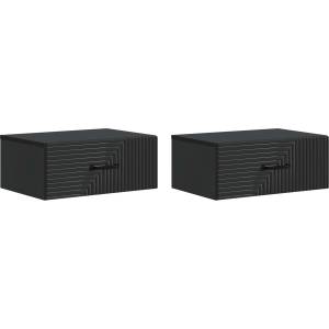 vidaXL Спален шкаф с монтаж на стена 2 бр. Черно 49 x 34, 5 x 20 см (898618)