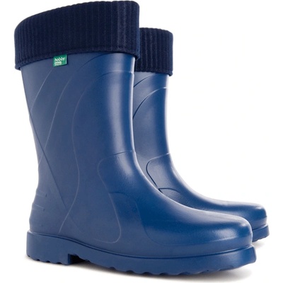 Demar Дамски гумени работни ботуши с топла стелка LUNA, тъмносини (D0220A)