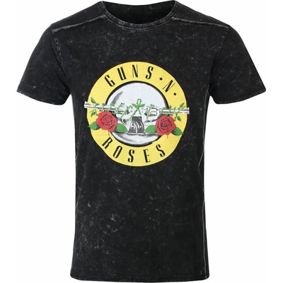 Мъжка тениска Guns N' Roses - Classic Logo Snow - BLACK - ROCK OFF - GNRSWASH02MB