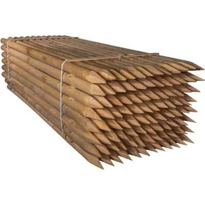 Oporný drevený kôl s hrotom priemer 6 cm, dĺžka 250 cm