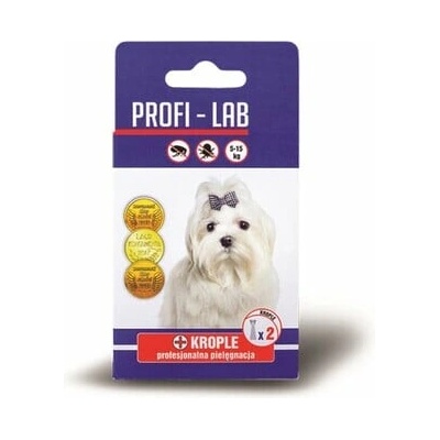 Pchełka Profi-Lab Ošetrujúce kvapky pre psov s hmotnosťou 5 - 15 kg 2 x 1,5ml