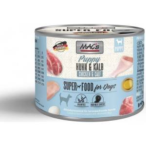 MAC's Mac’s Dog Puppy, консерва за подрастващи кучета, БЕЗ ЗЪРНО, с птиче и говеждо (мин. 70% месо), 200 гр - Германия - 935VE