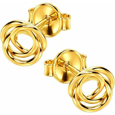 Zlaton Náušnice žluté zlato uzel pecky 0.7cm 0.9g O01072614850