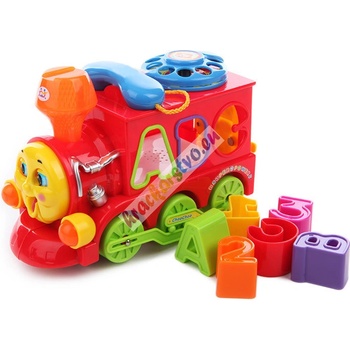 Huile Toys Interaktívna lokomotíva s vkladačkami