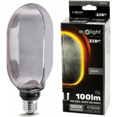 Eco light Dekoratívna LED žiarovka E27 4W 100lm O100 rada ZERO