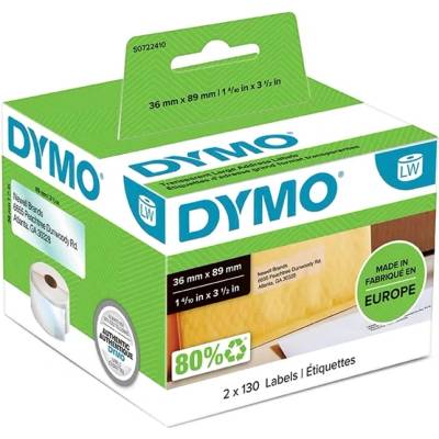 DYMO етикети за адреси 36 x 89 mm, постоянни, прозрачни, 260 бр (S0722410)