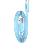 USAMS Кабел Usams U2 Micro Flat Data, от USB-A (м) към micro USB (м), 1.2м, син (SJ201MIC04)
