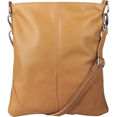 Vera Pelle Střední/velká kožená crossbody kabelka no. 5509 hořčicová NEW
