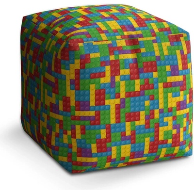 Sablio Taburet Cube Barevná stavebnice - 50x50x50 cm