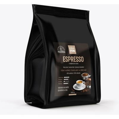 KávaPRO Espresso silná a plná káva na espresso espresso 1 kg