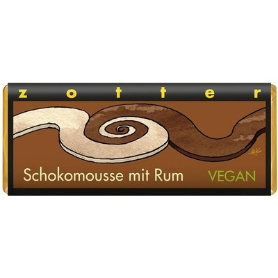 Zotter Horká čokoláda s penou a rumom 70 g