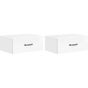 vidaXL Спален шкаф с монтаж на стена 2 бр. Бял гланц 49 x 34, 5 x 20 см (898964)