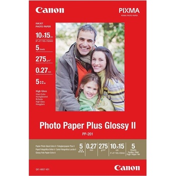 Canon Glossy Photo Paper 2311B053, 275 г/м2, 10x15см, 5 бр. , лъскав, бял, фотографска хартия (2311B053)