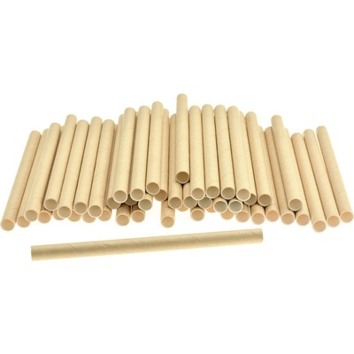 Euro Habitat Papírové brčka natural 12 cm x 8 mm 48 ks