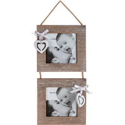 HOME DECOR Sada rámečků SCULPTURE HEART HEART, na 2 fotky – Zboží Živě