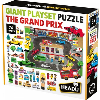 Headu Образователен пъзел Headu Giant Playset The Grand Prix 42 части (HMU55539)