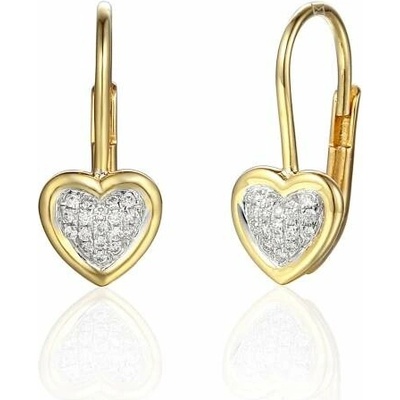 Gems, Diamantové dívčí náušnice Lisa, žluté a bílé zlato, 585-38-3-1113.2ZB0.0.00.HSI1.000.07