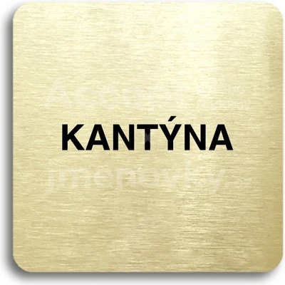 ACCEPT Piktogram kantýna - zlatá tabulka - černý tisk bez rámečku