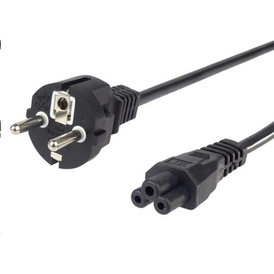 PremiumCord Kabel síťový 230V k notebooku 2m, trojlístek ''Mickey Mouse'', rovná zástrčka kpspu
