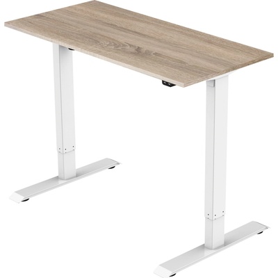 Delso Výškovo nastaviteľný stôl ADJUSTER 60 x 120 cm dub sonoma / biela