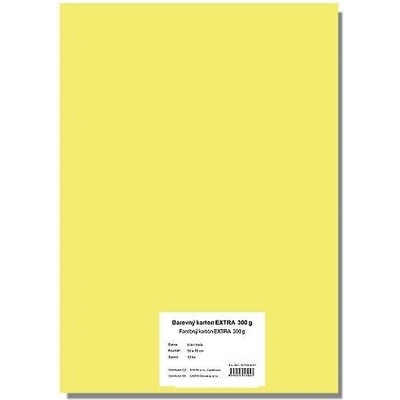 STEPA Barevný karton EXTRA 300g 50x70cm - světle žlutý 10listů
