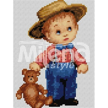 Image 1 of Milena Style Момченце с меченце - гоблен с щампа с конци Ariadna