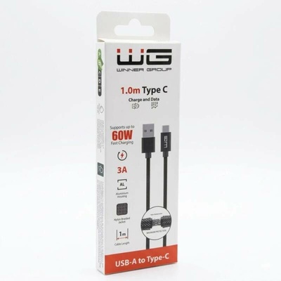 Winner WINKABCMIBLSB USB-C, datový, 1m, černý