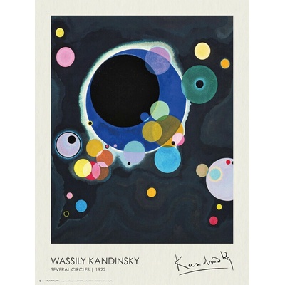 Plagát, Obraz - Several Circles (1922), Wassily Kandinsky, 45 × 60 cm