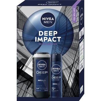 Nivea Men Подаръчен комплект Deep Impact, 2 части