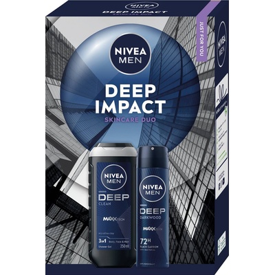 Nivea Men Подаръчен комплект Deep Impact, 2 части
