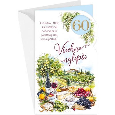 ARGUS Přání k 60.narozeninám 15-6581c60 – Zboží Dáma