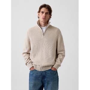 GAP Плетен пуловер с цип GAP GAP | Bezhov | МЪЖЕ | M