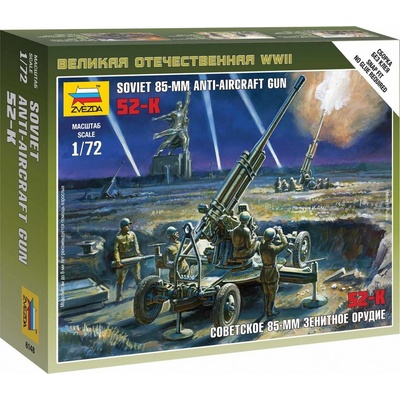 Zvezda figurky sovětský protiletadlový kanon 85mm 1:72