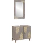 vidaXL Комплект шкафове за баня 2 бр. Сив 62 x 33 x 58 см (3310153)