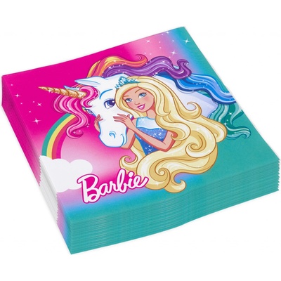 Amscan papírové ubrousky Barbie Dreamtopia 20ks 33x33cm