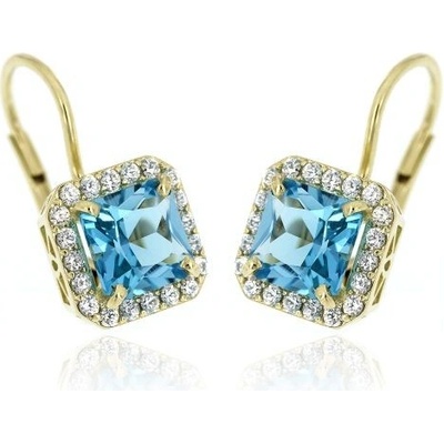 Zlatnictví U Kostela zlaté náušnice s přírodním topazem 280MŽ