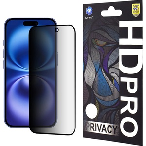 LITO Протектор за iPhone 16 - Lito HD Pro Privacy - Черен
