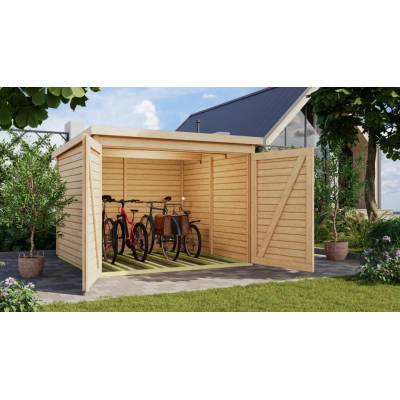 Karibu dřevěná garáž FAHRRADGARAGE 4 12484 natur LG5025