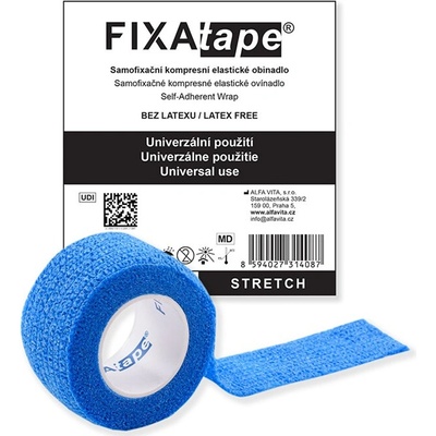 Fixatape Stretch 2,5 x 450 cm modrý