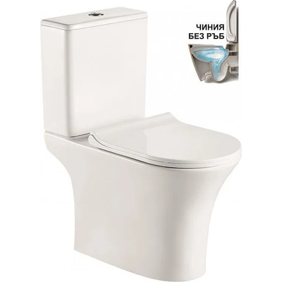 Inter Ceramic Моноблок ICC 7937MW, седалка и капак, порцелан, бял мат, 83x65x37.5см (7937MW)