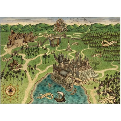 MinaLima Plakát Mapa Bradavic