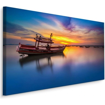 Plátno Loď Při Západu Slunce Varianta: 100x70