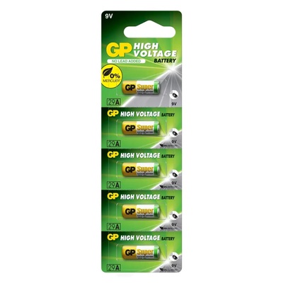 GP Batteries Алкална батерия gp 9 v, 5бр. в блистер, Цената е за 1 батерия, А29, a32, a25 (gp-ba-29af-u5)