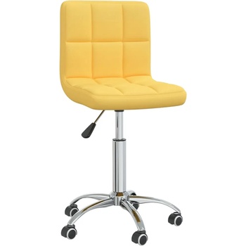 vidaXL Въртящ се трапезен стол, горчица, кадифе (3087538)