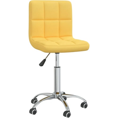 vidaXL Въртящ се трапезен стол, горчица, кадифе (3087538)