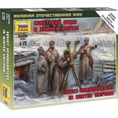 Zvezda Soviet headquarters in winter uniform 1:72